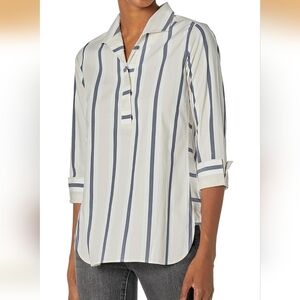 Foxcroft Dora Variegated Stripe Tunic Top